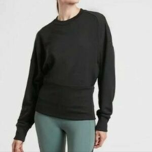 Athleta Potrero Sweatshirt Black Size Large Tall